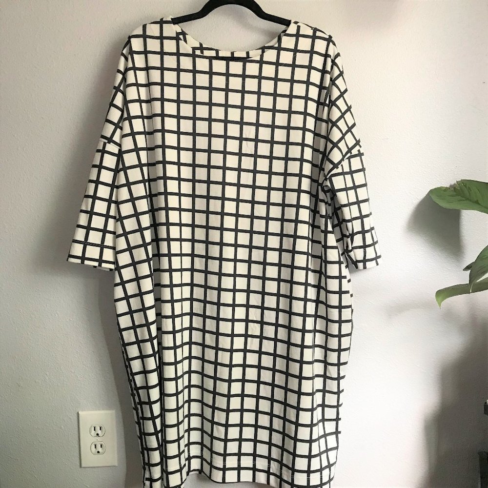 Free People Checker Shift Dress